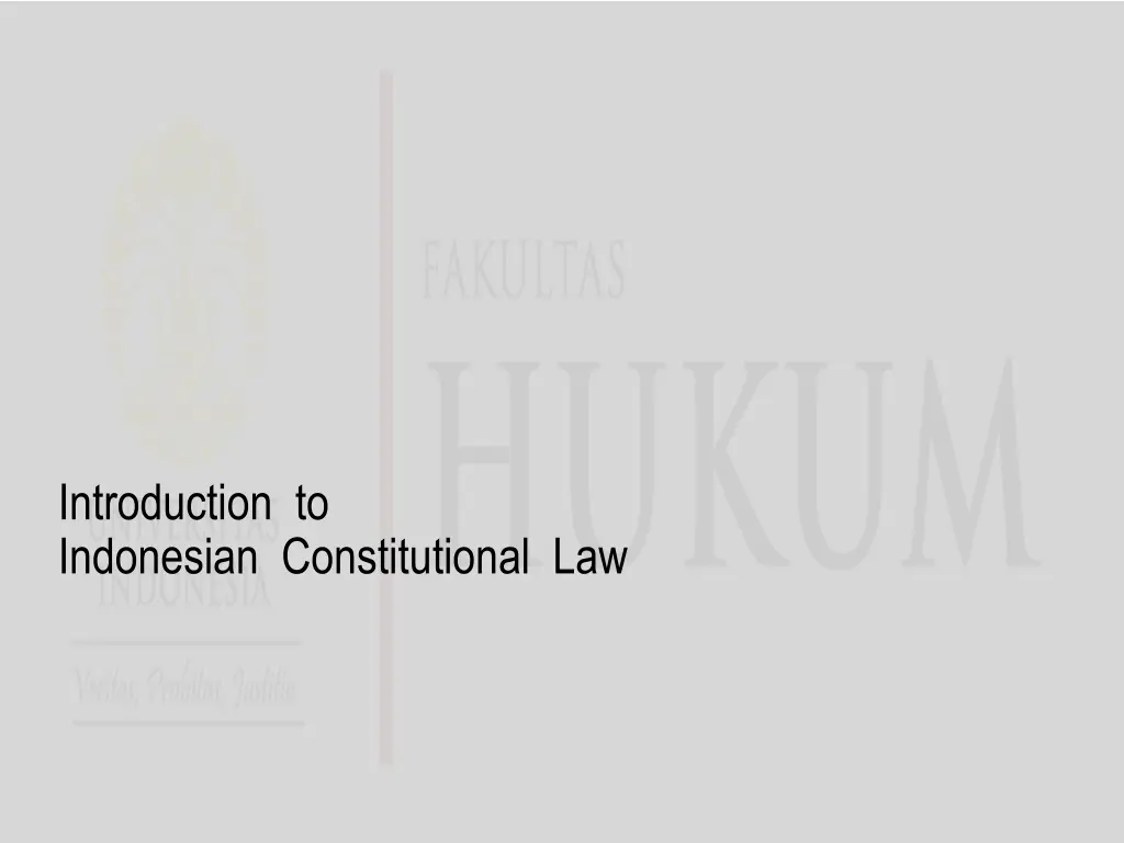 introduction to indonesian constitutional law