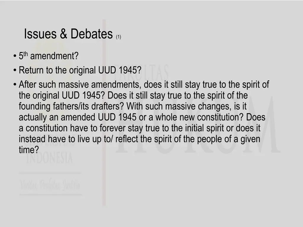 issues debates 1