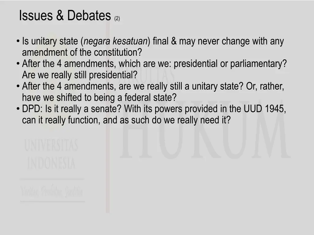 issues debates 2