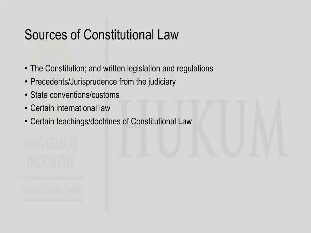 sources of constitutional law