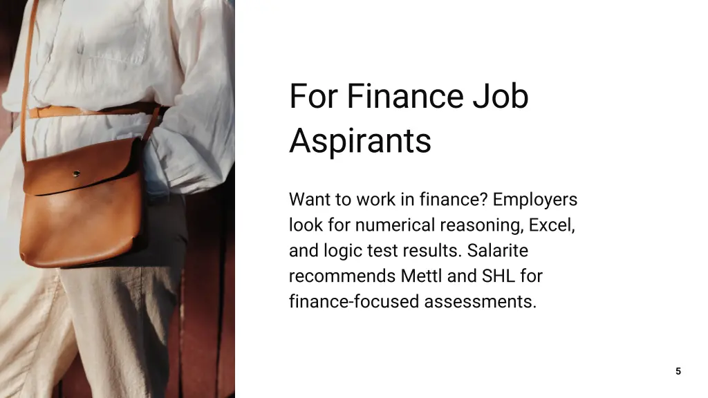for finance job aspirants