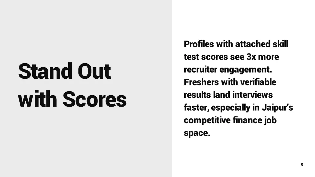 profiles with attached skill test scores