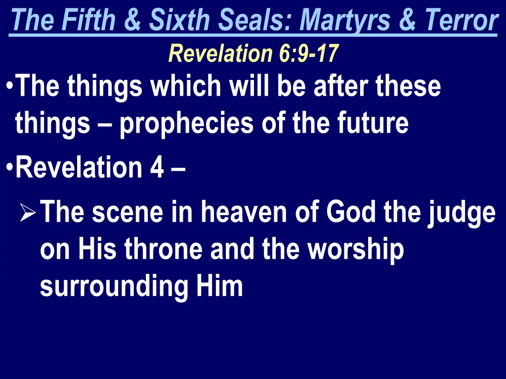 the fifth sixth seals martyrs terror revelation 2
