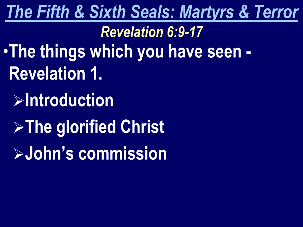 the fifth sixth seals martyrs terror revelation