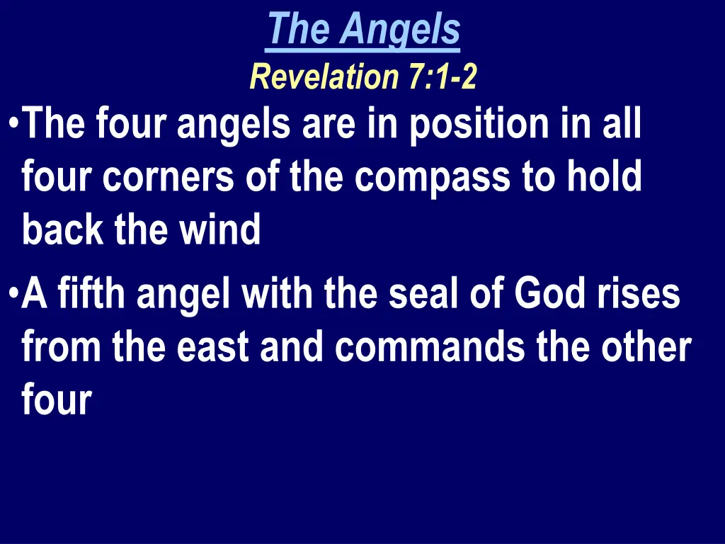the angels revelation 7 1 2 1