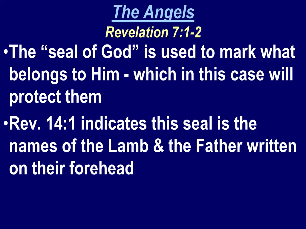 the angels revelation 7 1 2 2