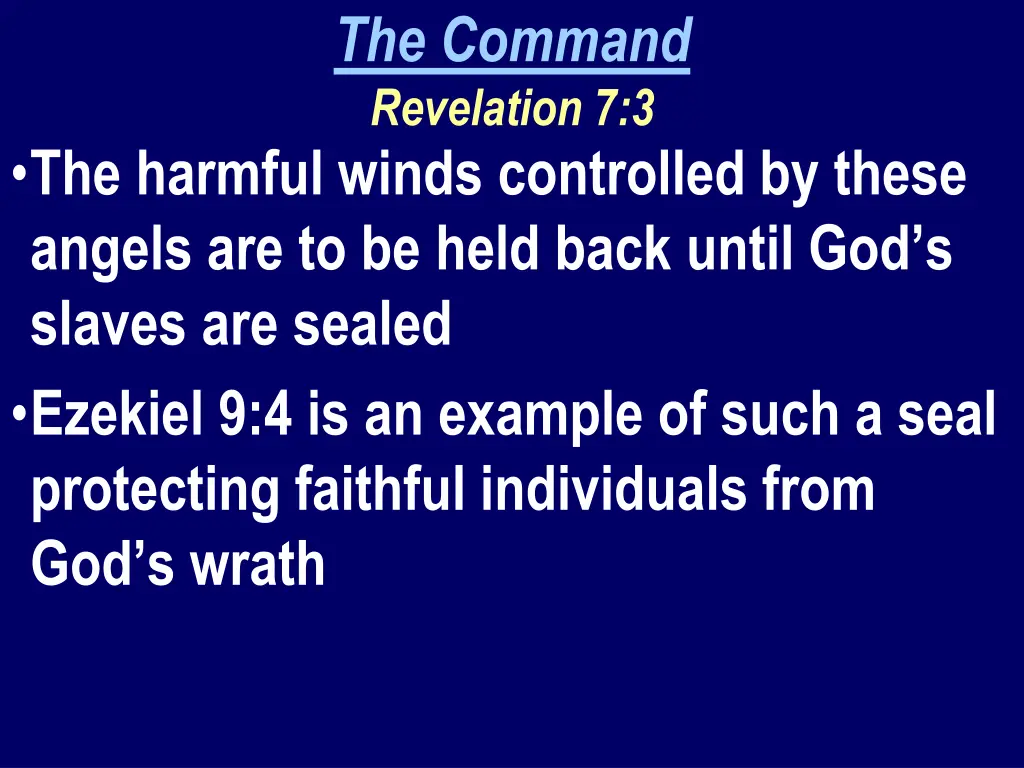 the command revelation 7 3