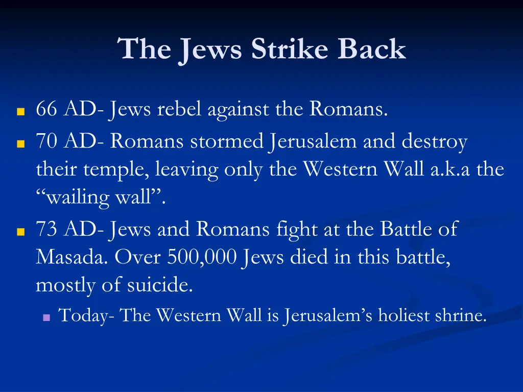the jews strike back