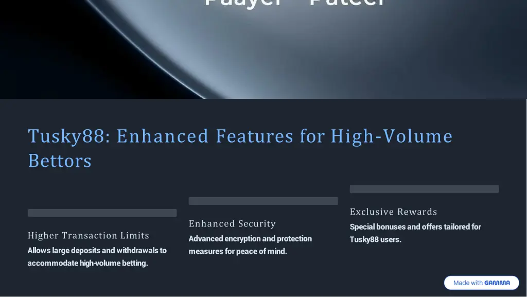 tusky88 enhanced features for high volume bettors