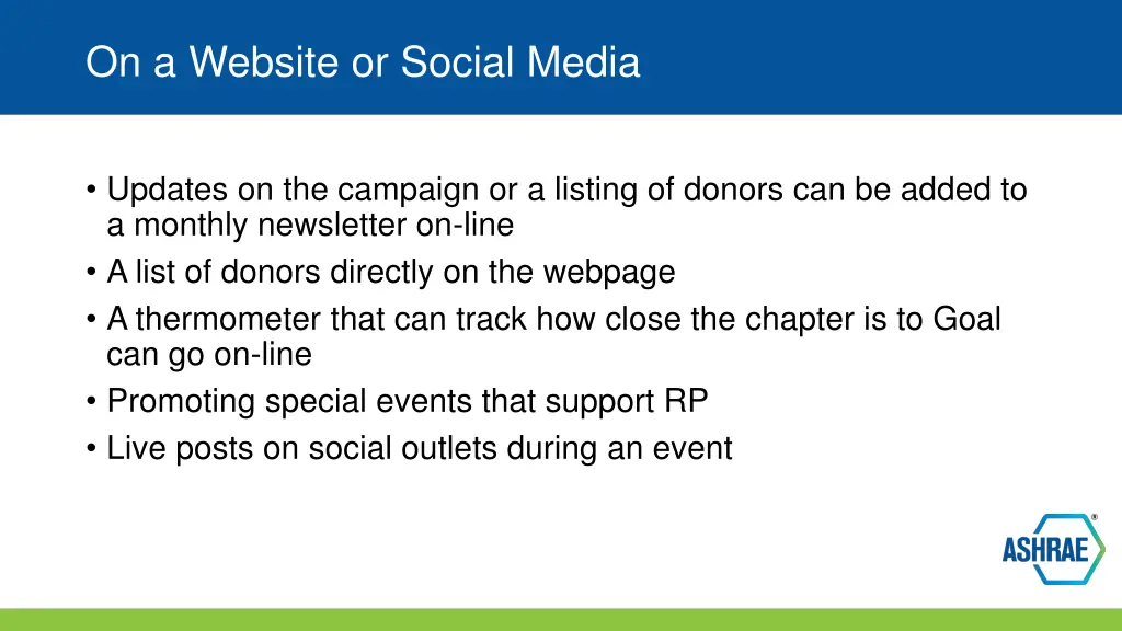 on a website or social media