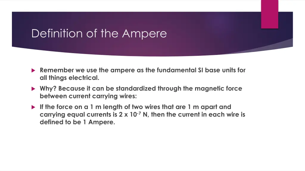 definition of the ampere