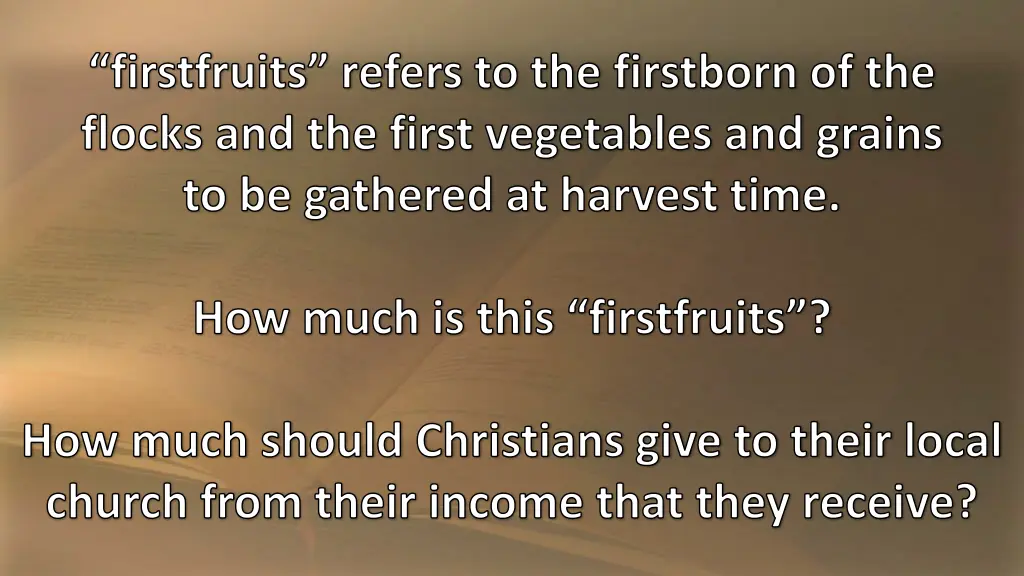 firstfruits refers to the firstborn of the flocks 2