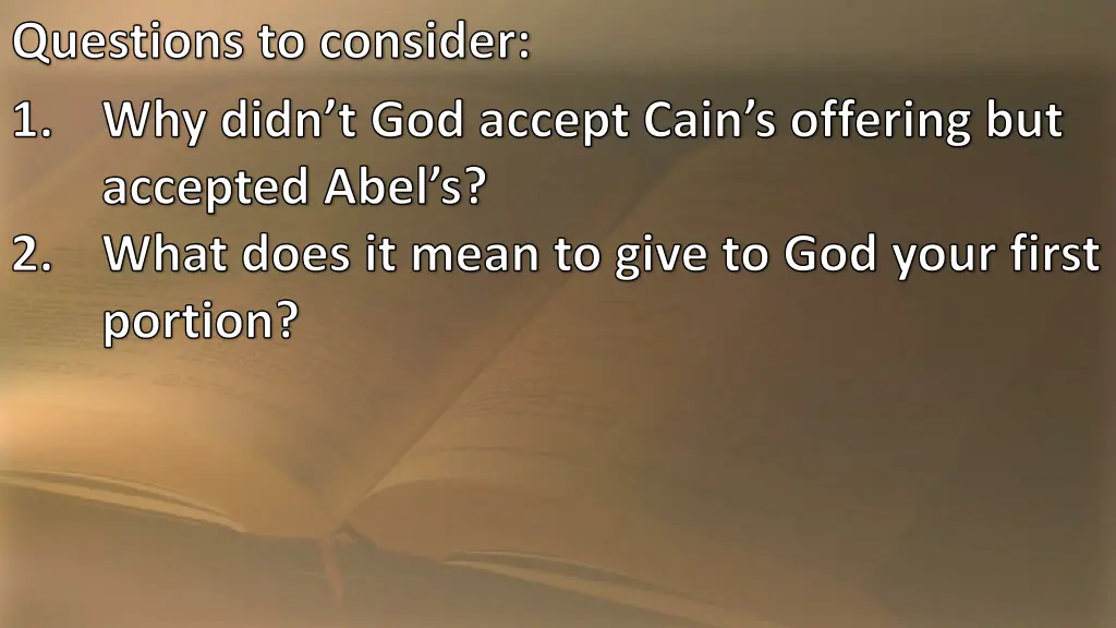 questions to consider 2