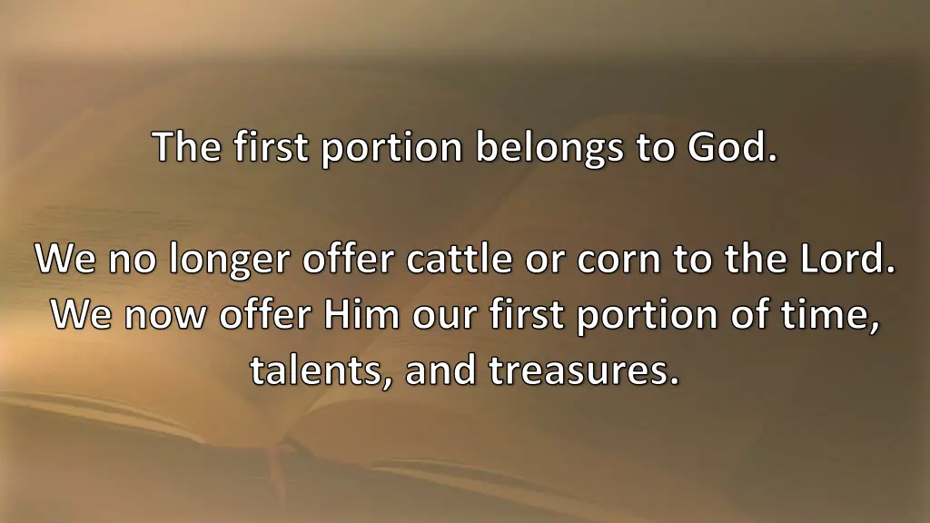 the first portion belongs to god 1