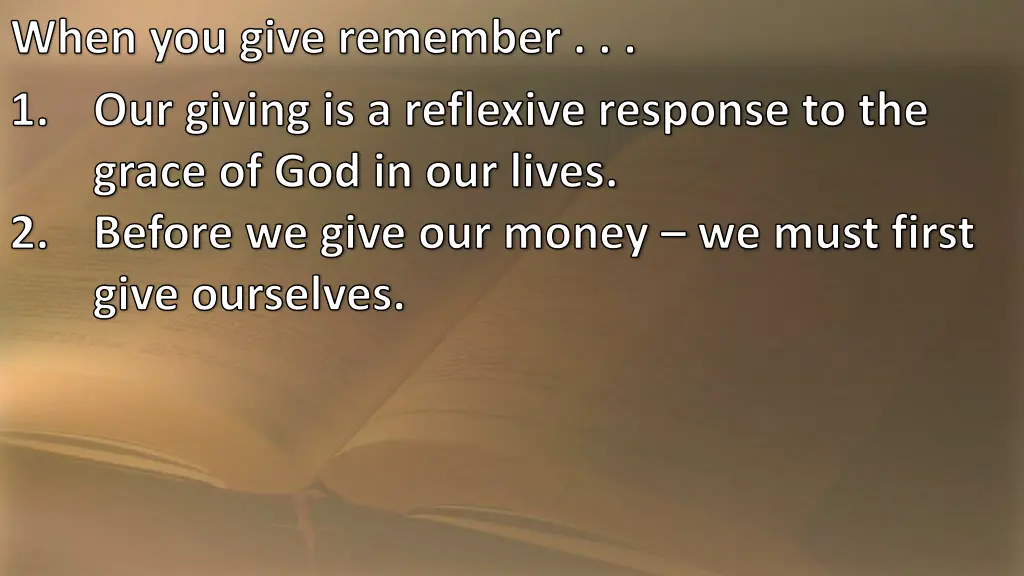 when you give remember 2