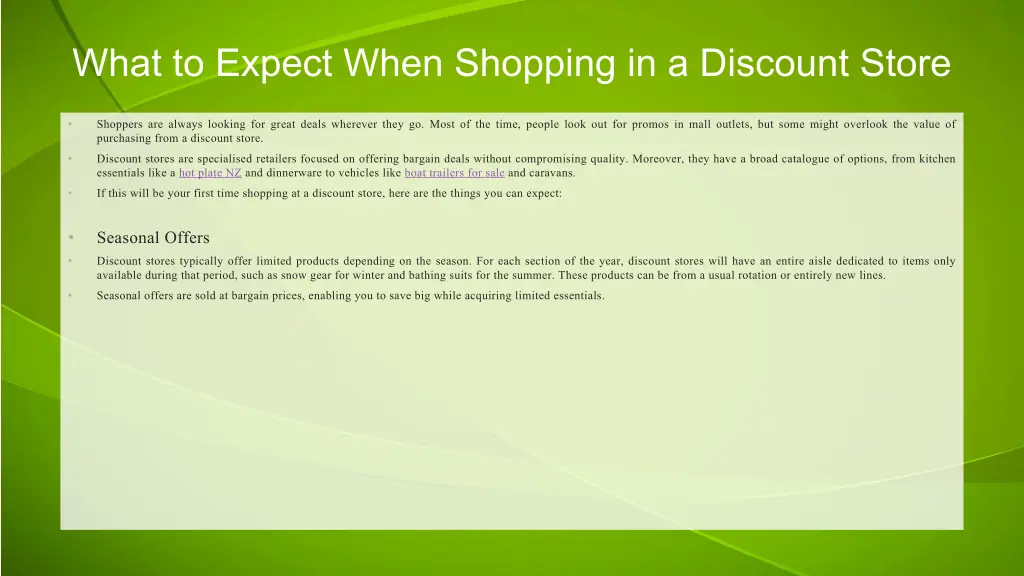 what to expect when shopping in a discount store