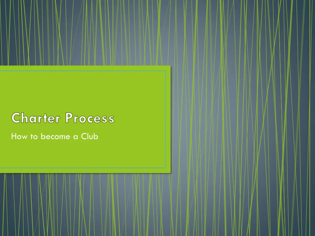 charter process how to become a club
