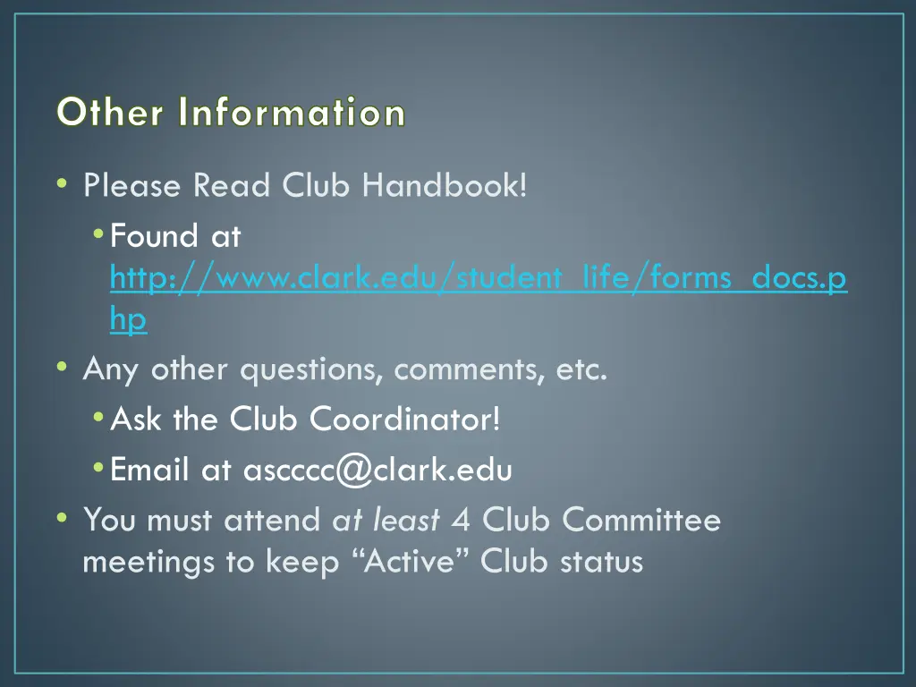 other information