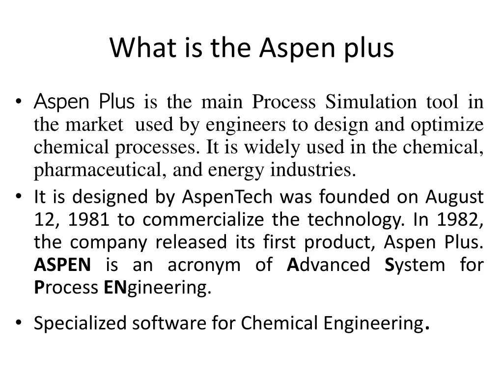 what is the aspen plus