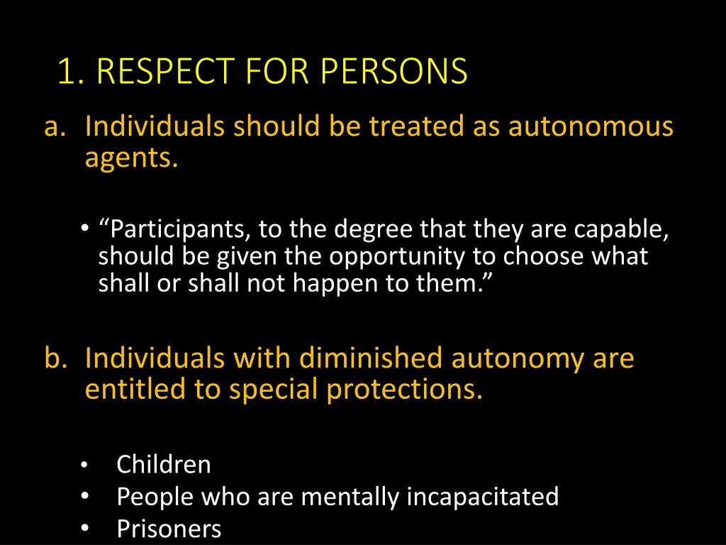 1 respect for persons