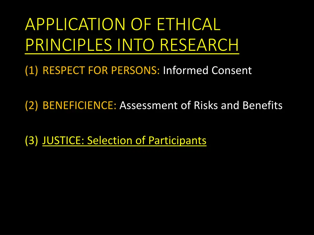 application of ethical principles into research 3