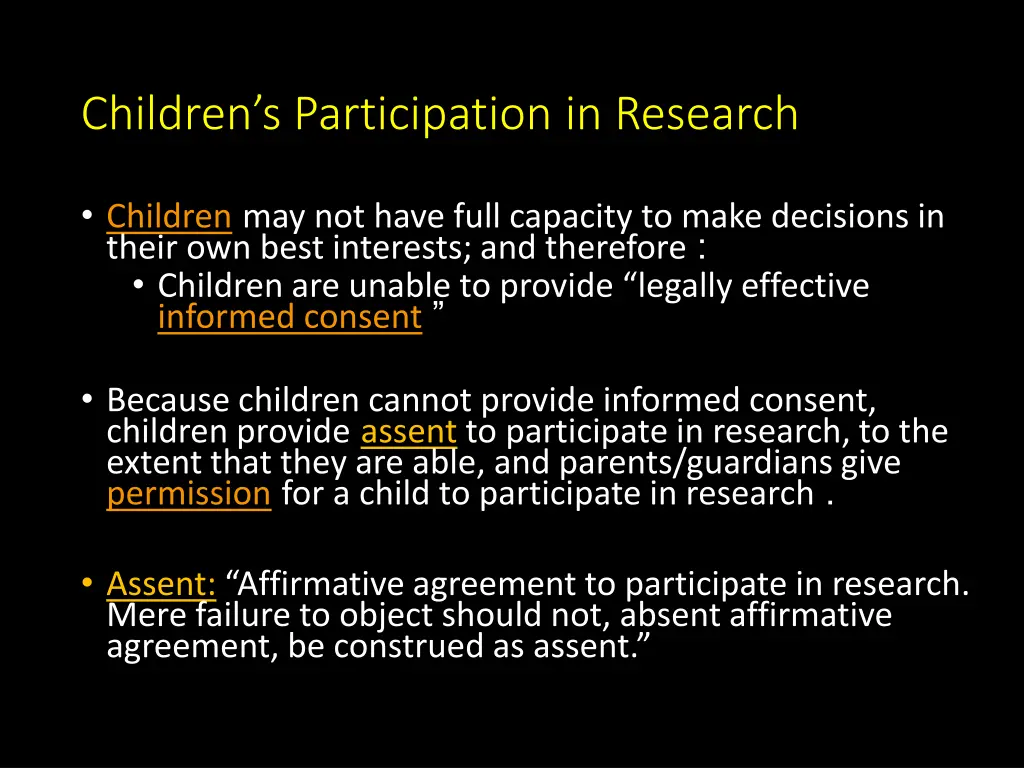 children s participation in research