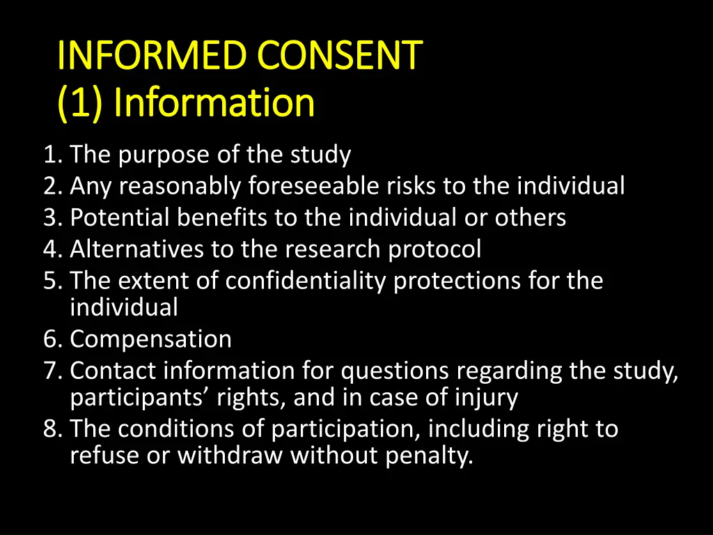 informed consent informed consent 1 information 1