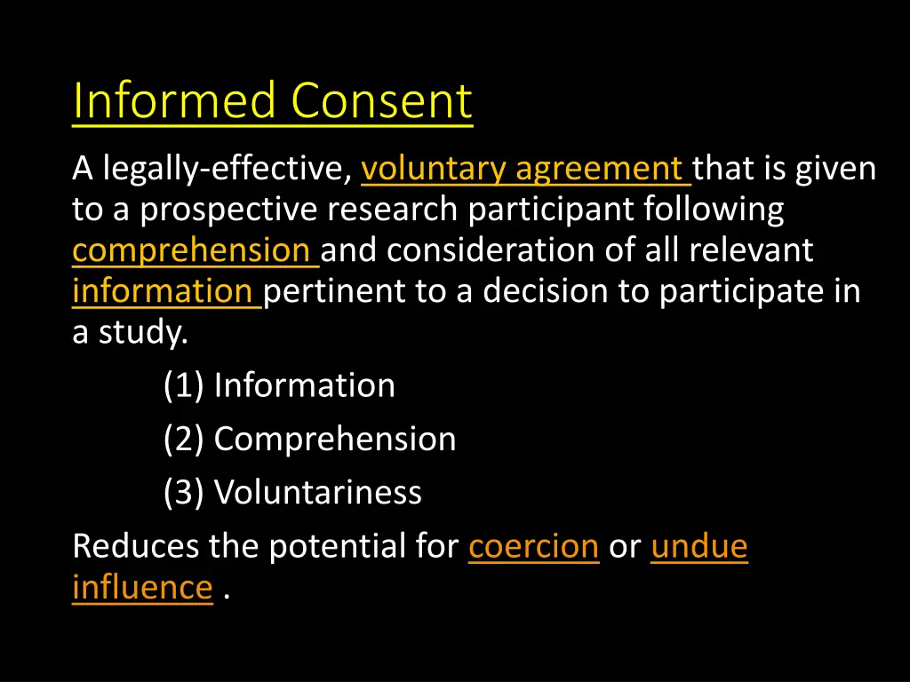 informed consent