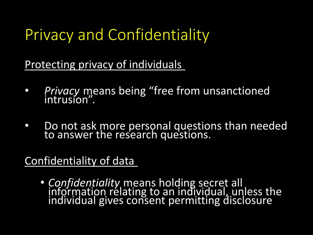 privacy and confidentiality