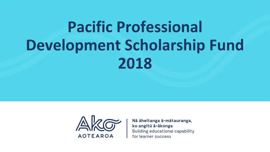 pacific professional development scholarship fund