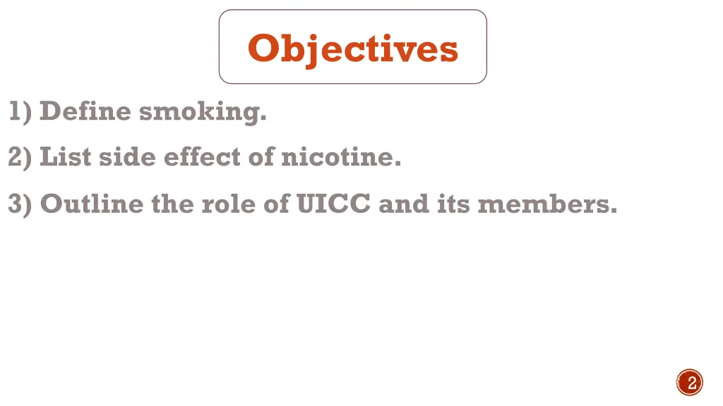 objectives