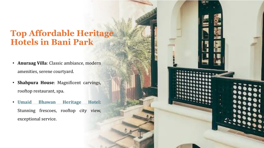 top affordable heritage hotels in bani park