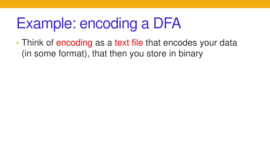 example encoding a dfa