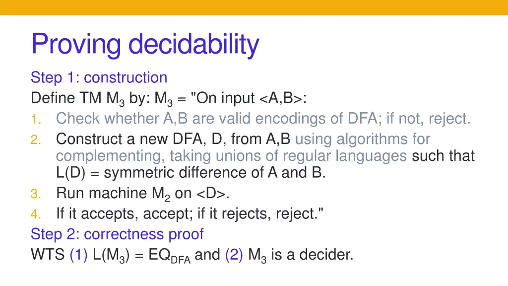 proving decidability 11