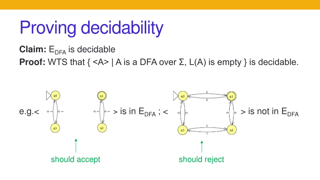 proving decidability 4