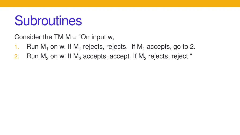 subroutines