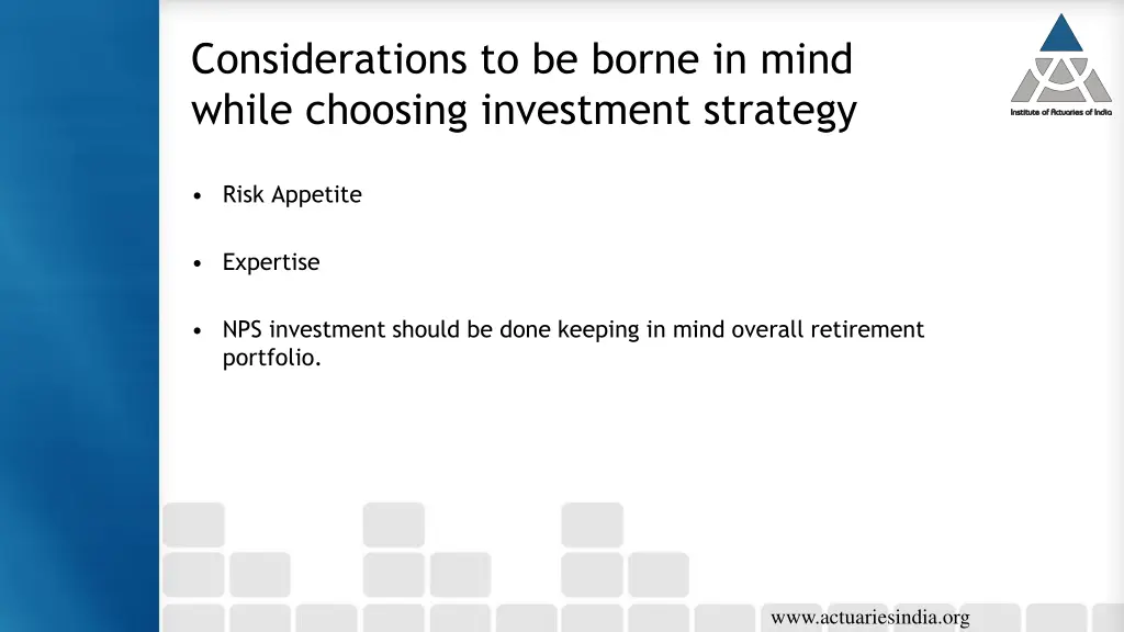 considerations to be borne in mind while choosing 1