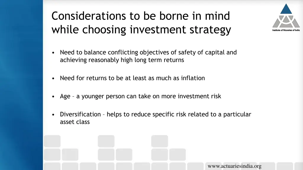 considerations to be borne in mind while choosing