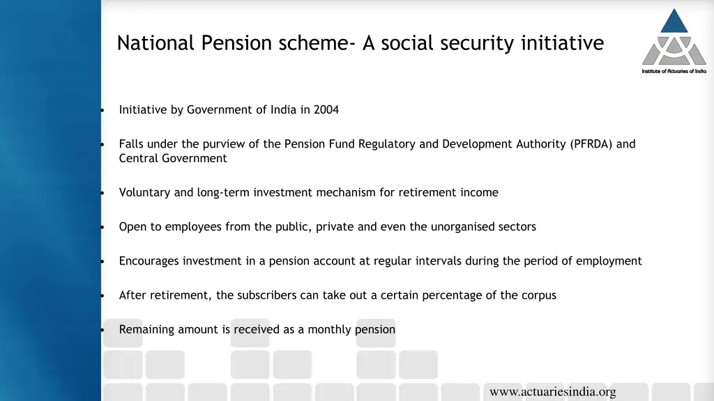 national pension scheme a social security