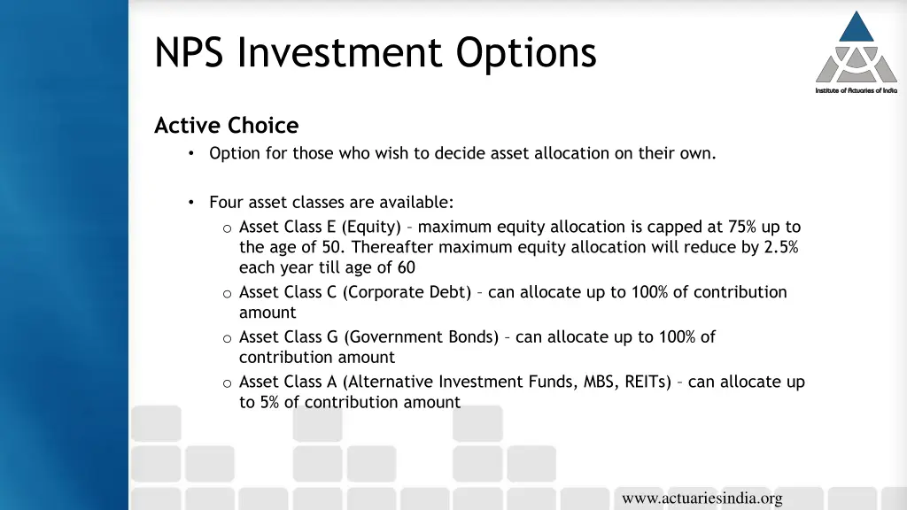 nps investment options 1