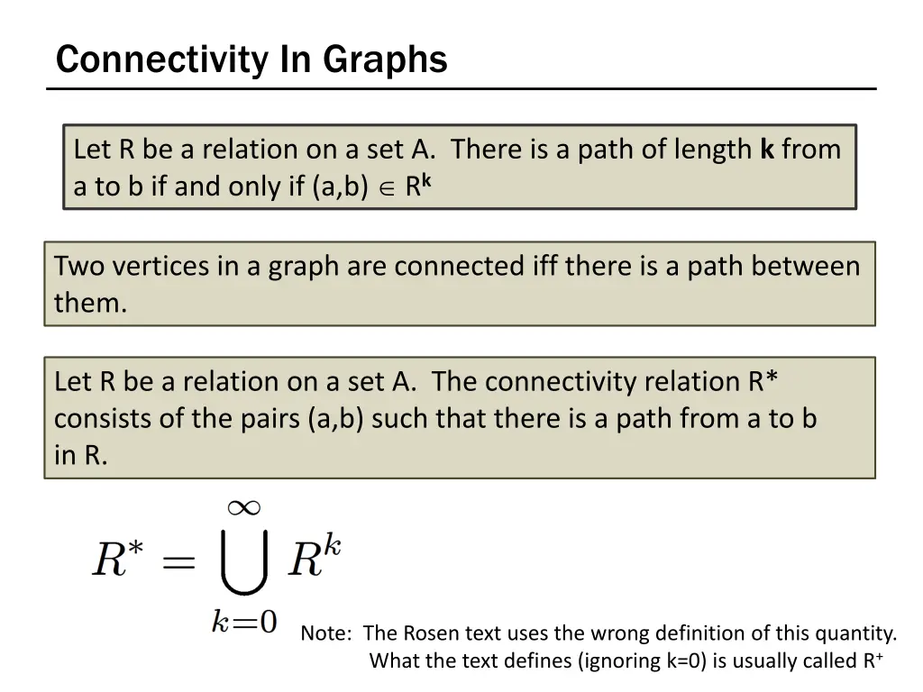 connectivity in graphs