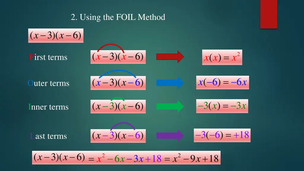 2 using the foil method