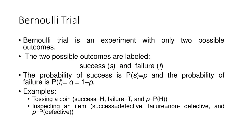 bernoulli trial