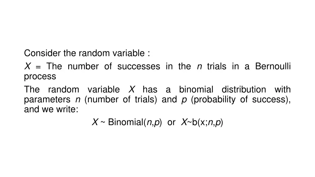 consider the random variable x the number