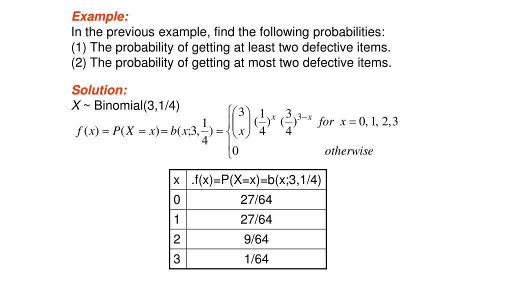 example in the previous example find