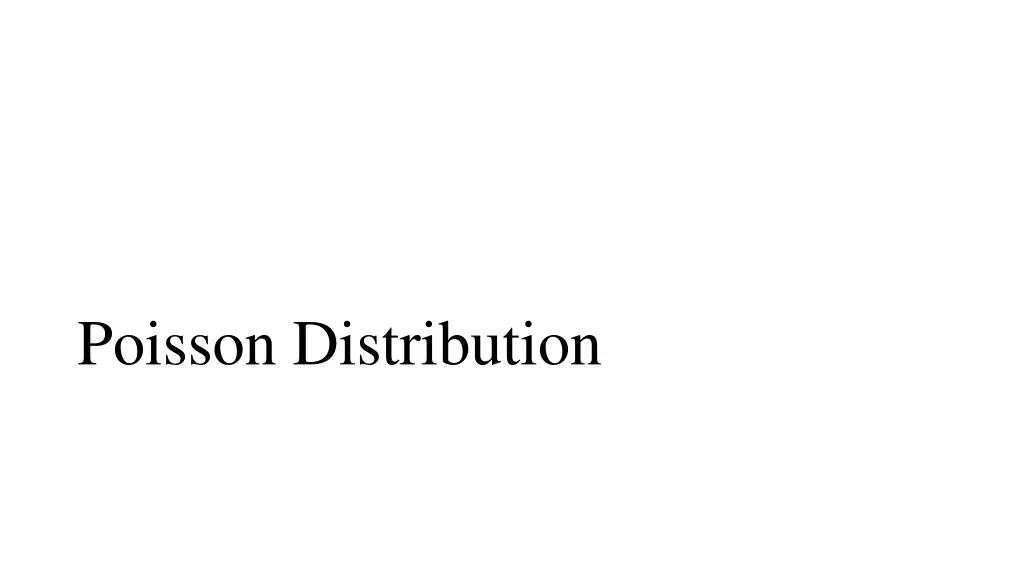 poisson distribution