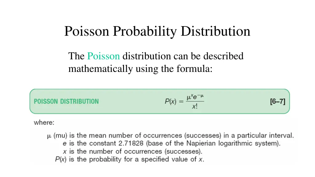 poisson probability distribution