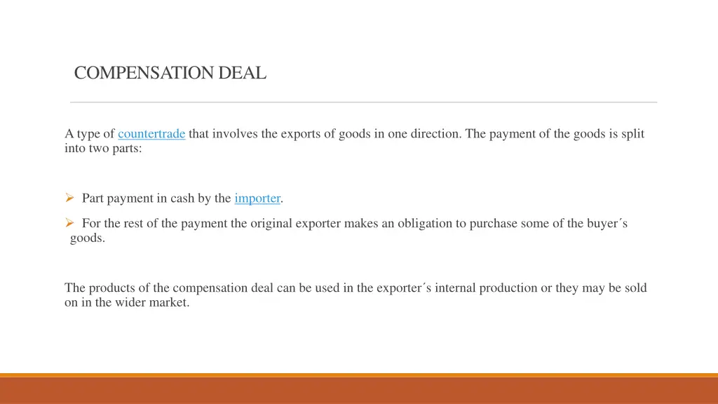 compensation deal