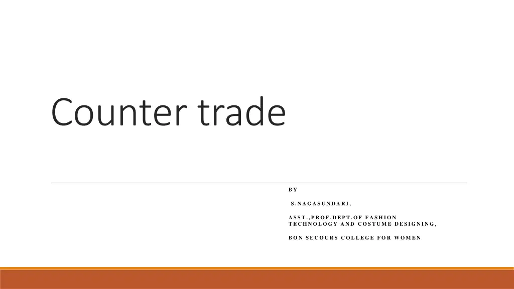 counter trade
