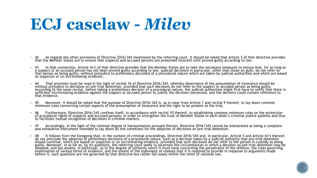 ecj caselaw milev